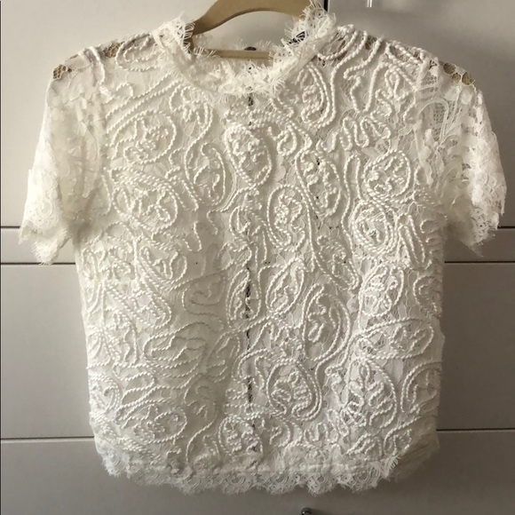 zara white peplum top